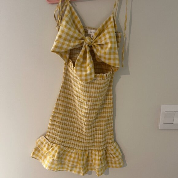 Mable yellow gingham plaid dress size small - Picture 5 of 14